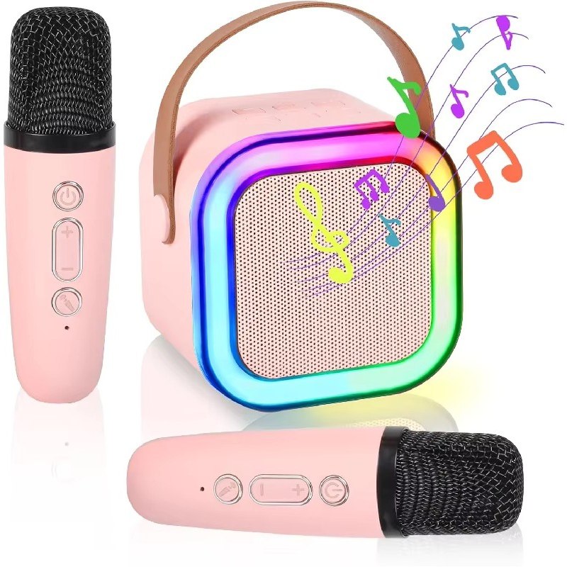 Karaokê Bluetooth com 2 Microfones Sem Fio