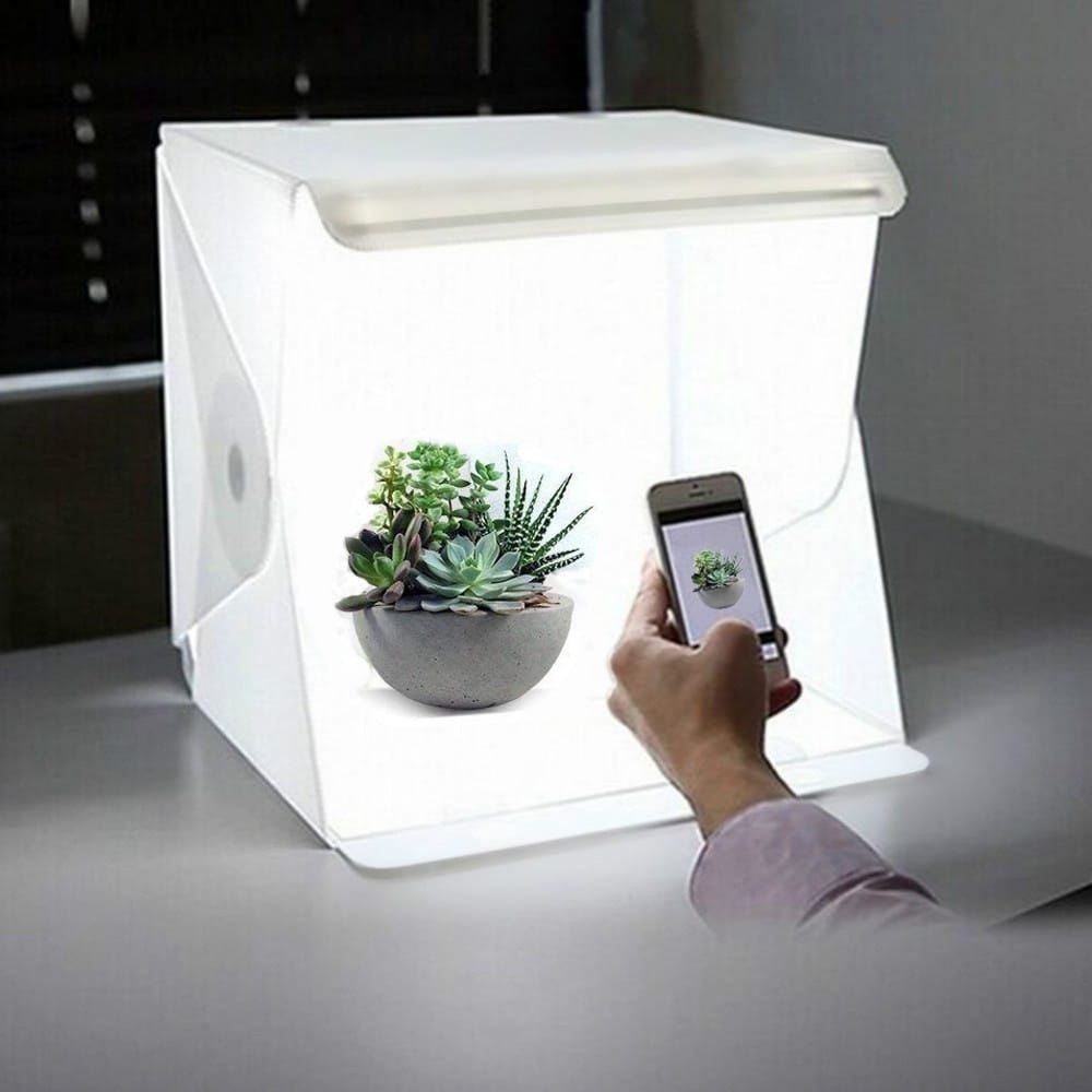 Mini Estúdio Fotográfico com Luz LED USB Portátil