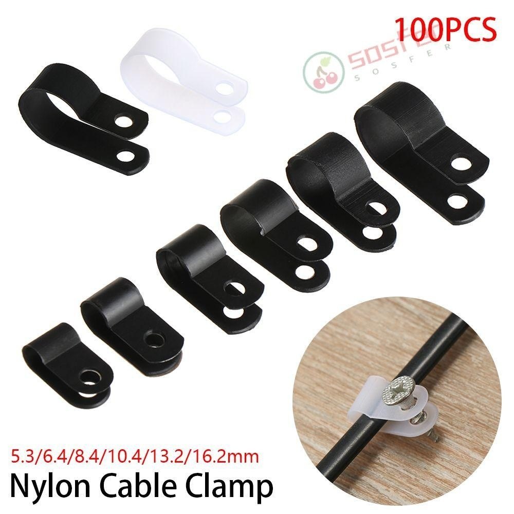 100PCS Abraçadeira de Cabo de Nylon
