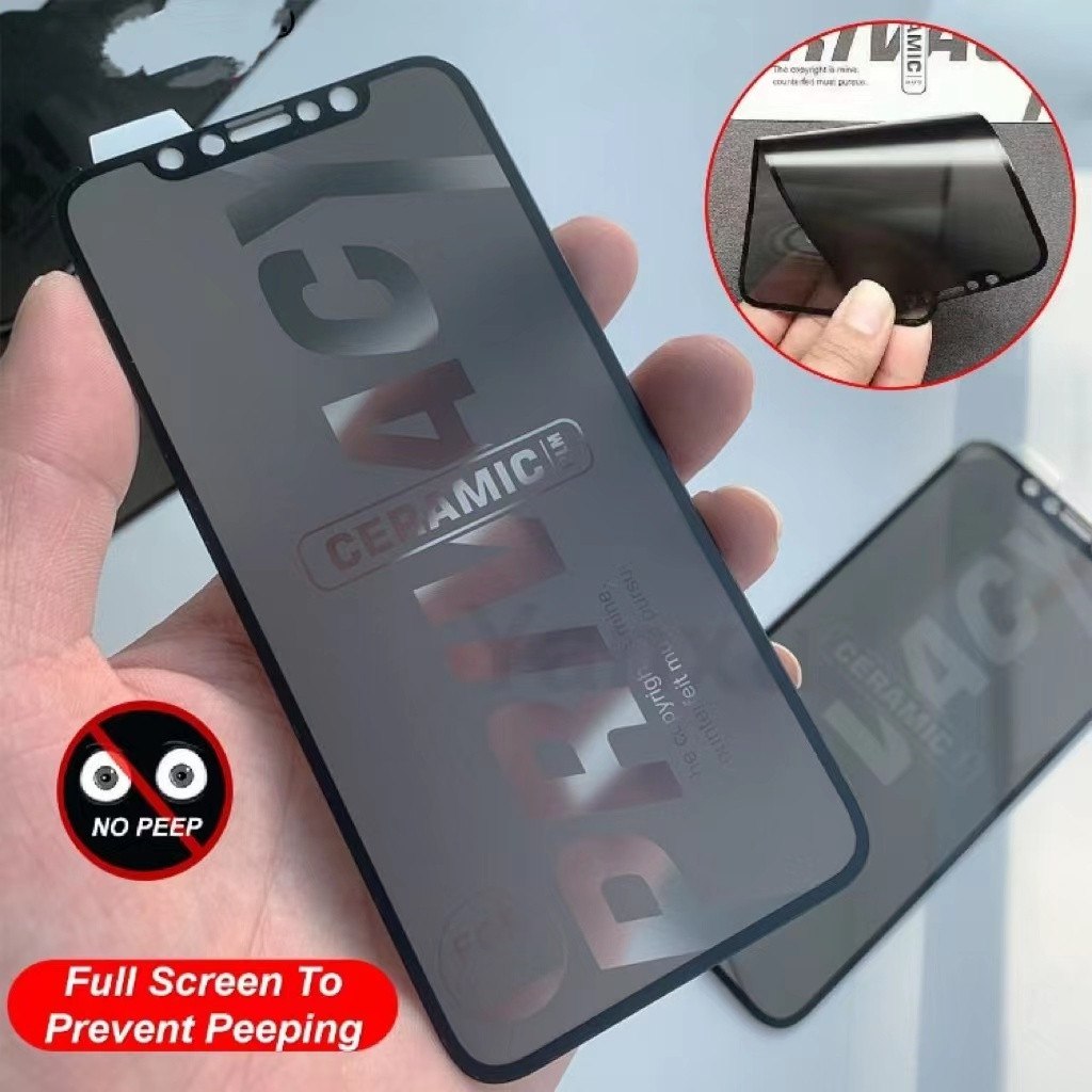 Película 9D Cerâmica Fosca Anti Spy para iPhone