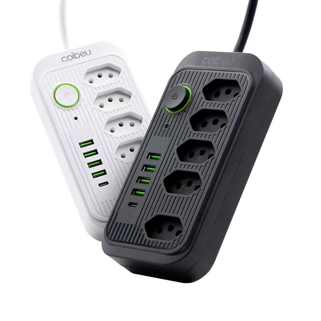 Extensão Elétrica 5 Metros com 5 Tomadas e USB