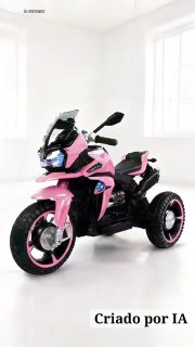 Moto Elétrica Infantil Rosa