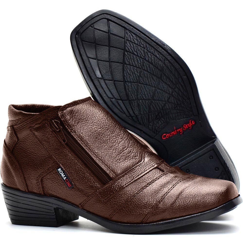 Bota Botina Social Couro Legítimo Masculina