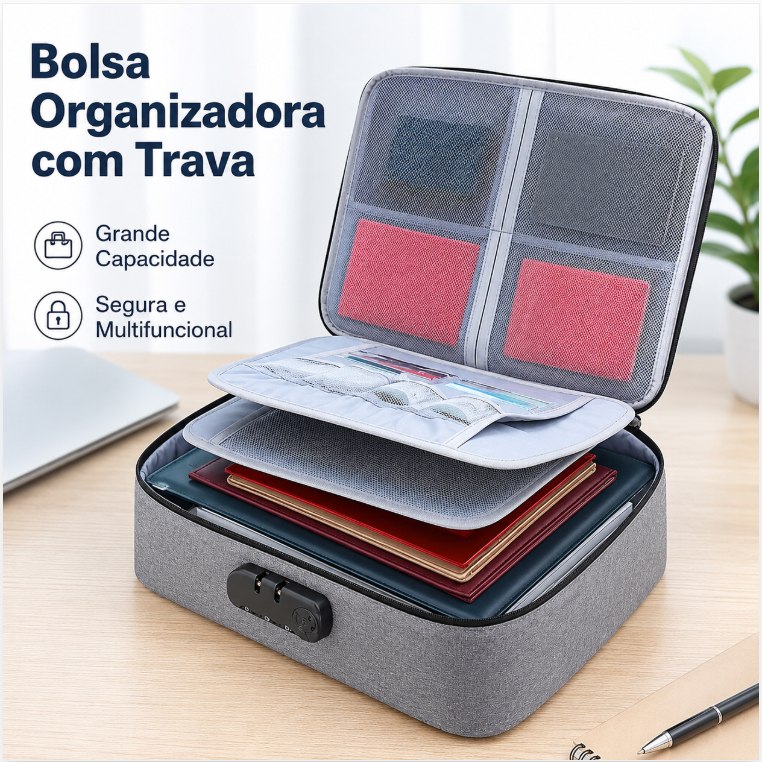 Bolsa Trancar Grande Universal para Documentos