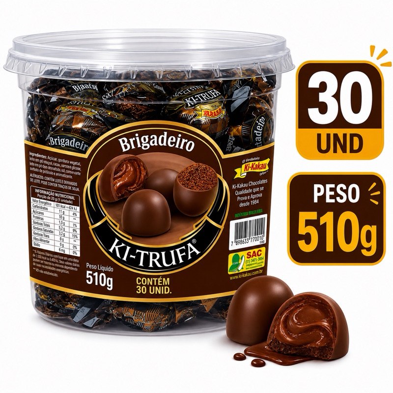 30 Trufas de Chocolate - R$30,99