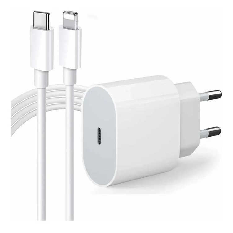 Kit Carregador de iPhone 20W com Cabo 1M