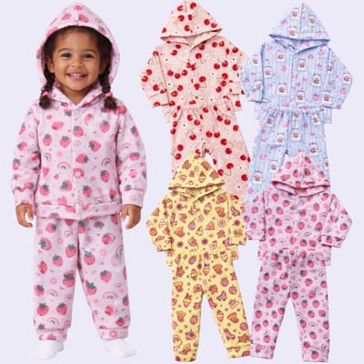 Kit 4 Peças Conjunto Soft Estampado Inverno Bebê e Infantil