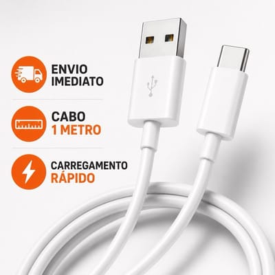 Cabo USB Tipo C Reforçado 1 m