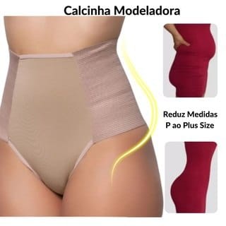Kit 3 Calcinha Cinta Efeito Violão – Alta Compressão