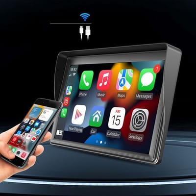 Multimídia Som de Carro Universal Carplay Android e IOS Tela 7" com Câmera de Ré