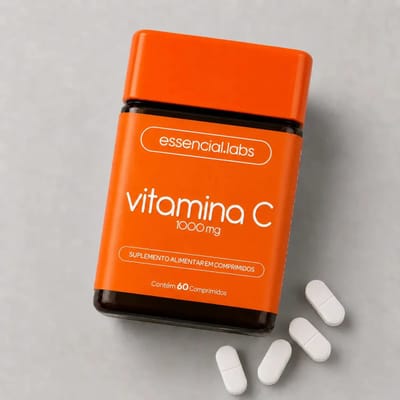 Vitamina C com 1000mg – Fórmula com Alta Absorção e Concentração – 60 Doses