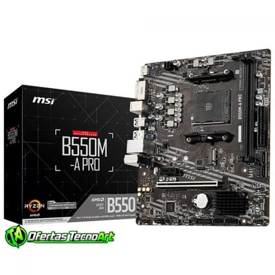 Placa Mãe MSI B550M-A PRO - AMD Ryzen AM4 - DDR4 - Matx - M.2 -HDMI