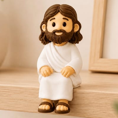 Mini Jesus Cristo Sentado 5cm Enfeite Decorativo para Mesa Monitor Nicho - (Shopee)