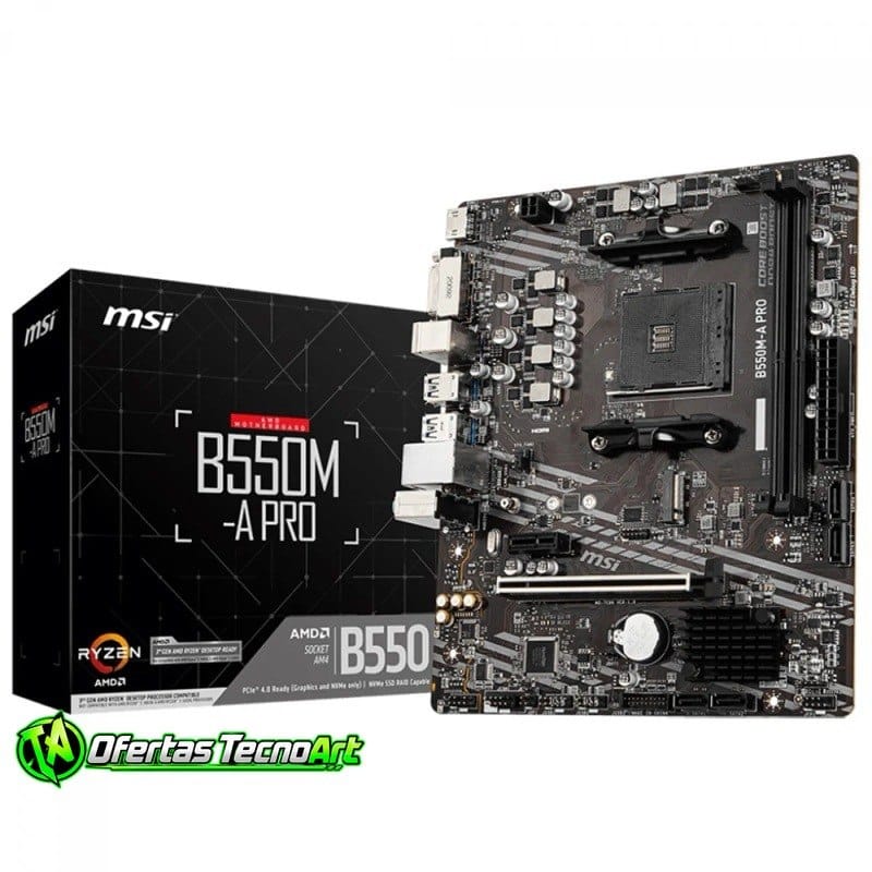 Placa Mãe MSI B550M-A PRO - AMD Ryzen AM4 - DDR4 - Matx - M.2 -HDMI