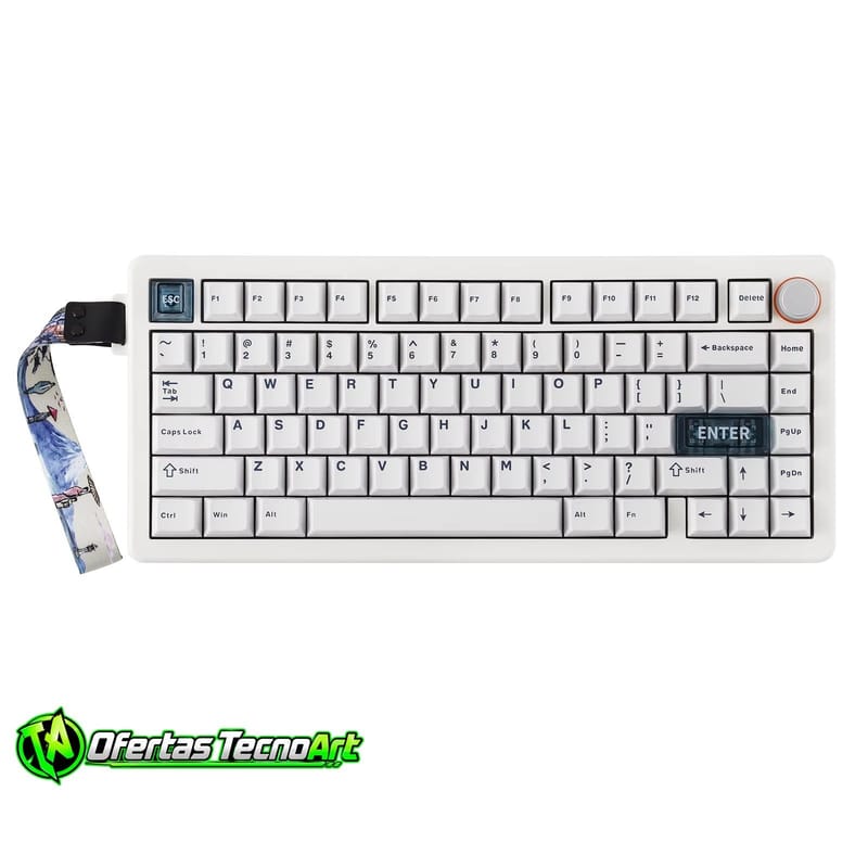 Teclado Mecânico Sem Fio Cidoo QK75 (PRETO)
