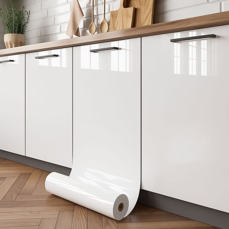 Papel de Parede Branco Vinílico Adesivo