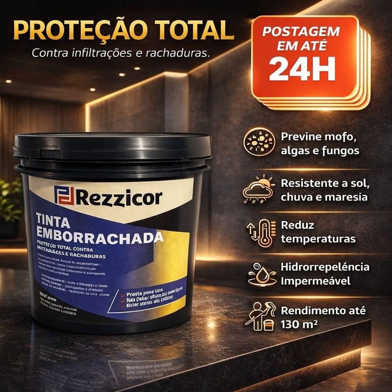 Tinta Borracha Líquida Rezzicor Impermeável