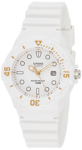 Casio Relógio feminino LRW200H-7E2VCF Série mergulho Diver-Look Branco