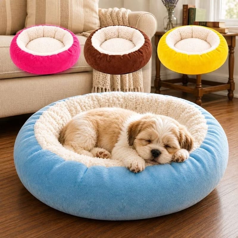 Cama Redonda Pets Sherpa para Cachorro e Gato