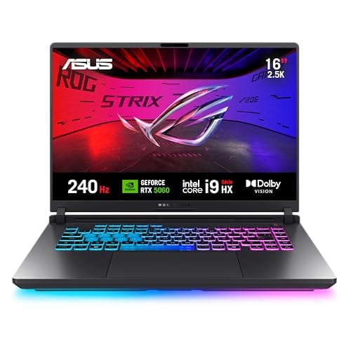 Notebook ASUS ROG Strix G16 i9 RTX 5060 16GB 512GB SSD 16" Eclipse Gray